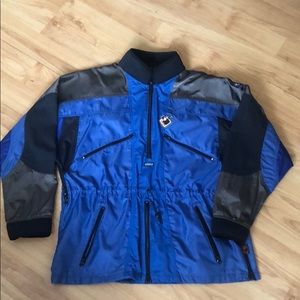 MOOSE XCR PULLOVER JACKET BLUE AND BLACK MENS XL